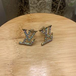 Rhinestone letter earrings